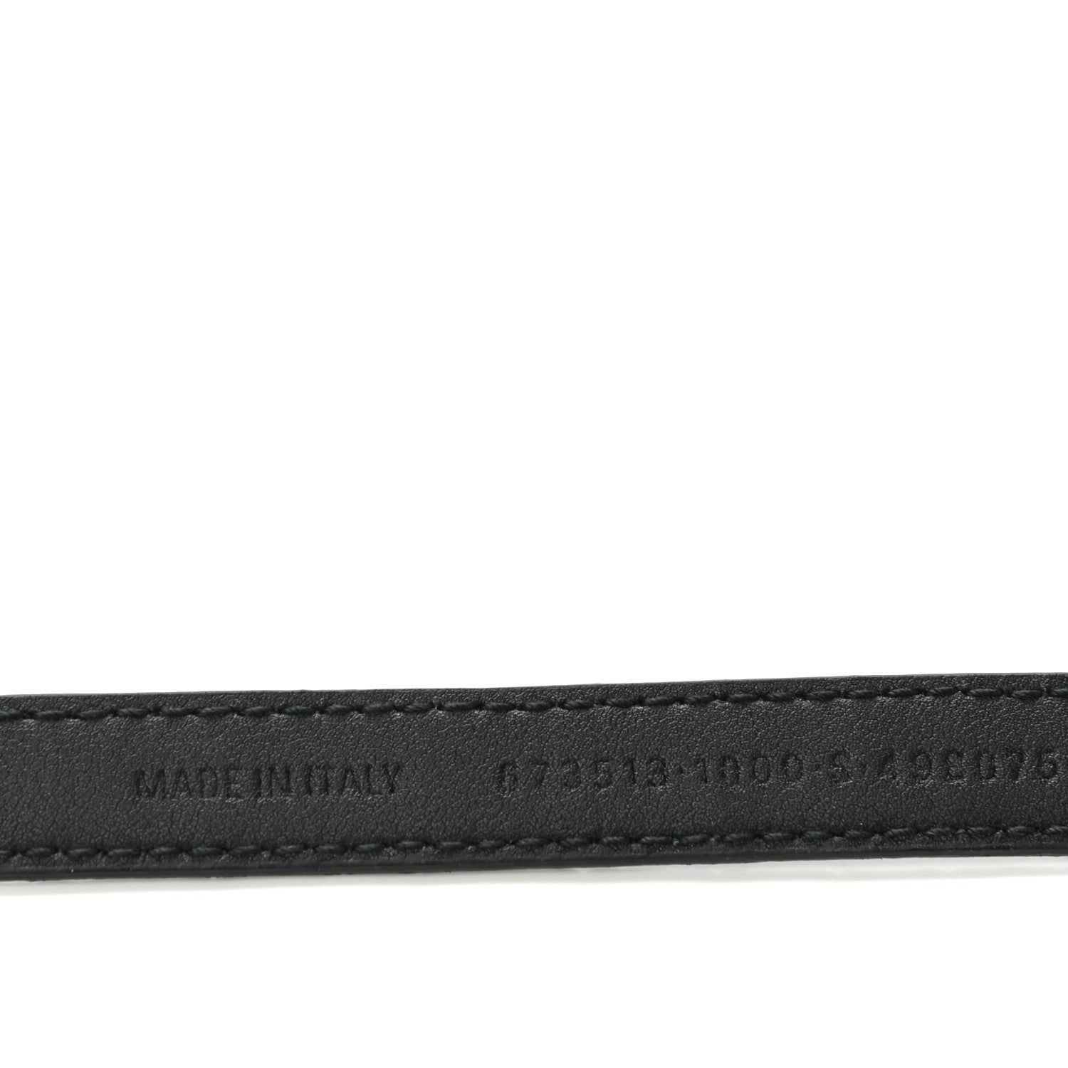 Balenciaga Shiny Calfskin Crocodile Embossed BB 15mm Thin Belt 75 30 Black 5 of 8