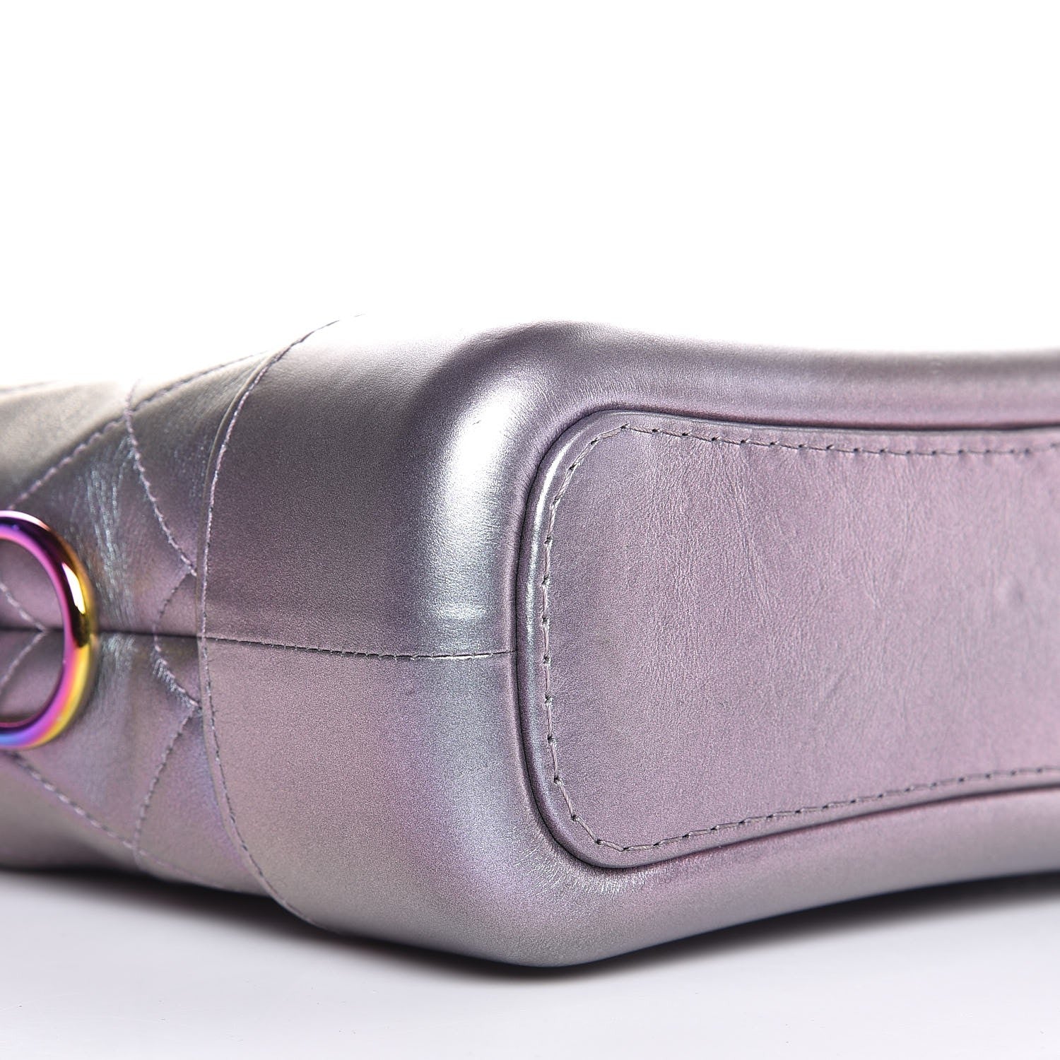 Chanel Iridescent Lambskin Calfskin Quilted Small Gabrielle Hobo Light Purple 9 of 13