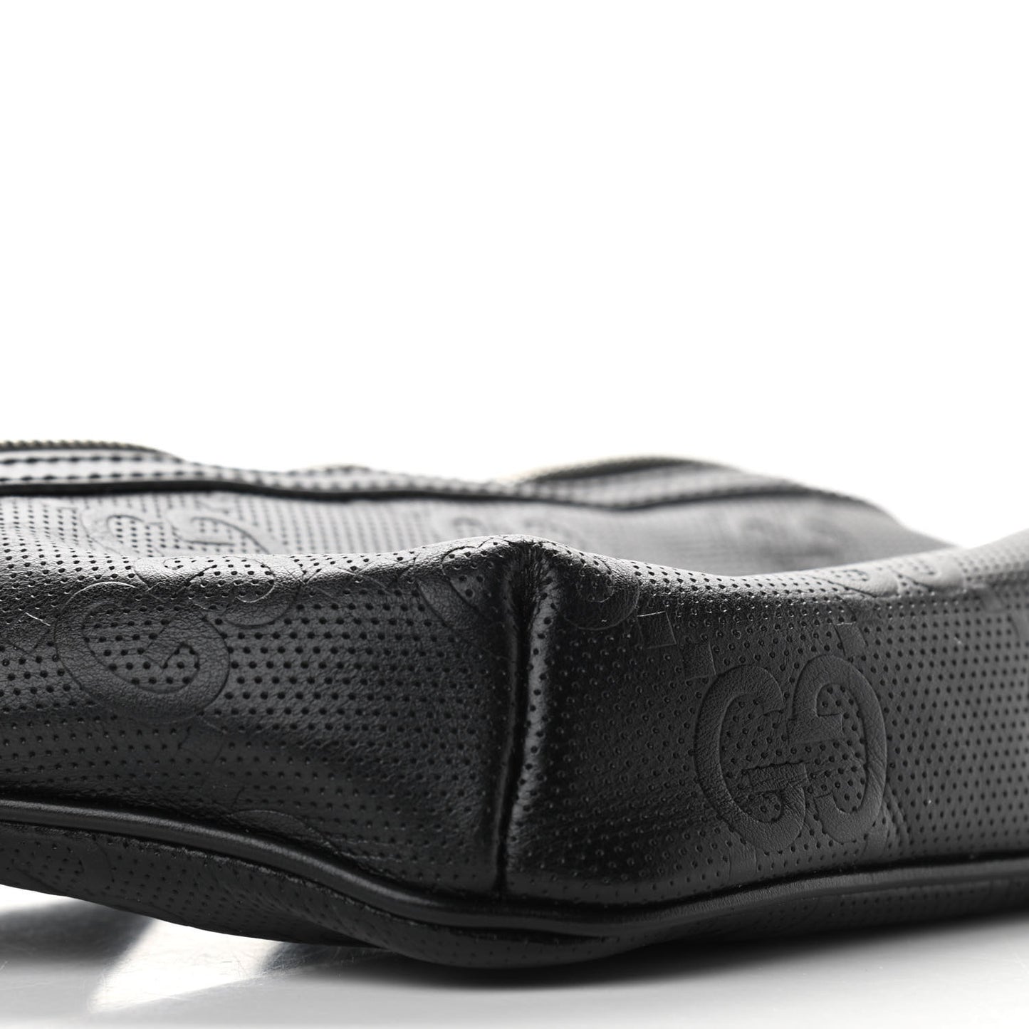Calfskin GG Tennis Embossed Belt Bag Black