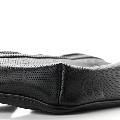 Gucci Calfskin GG Tennis Embossed Belt Bag Black 9 of 12
