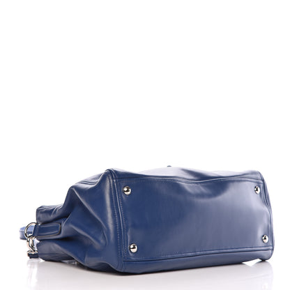 Prada Soft Calf Double Zip Shoulder Bag Bleuette 4 of 10