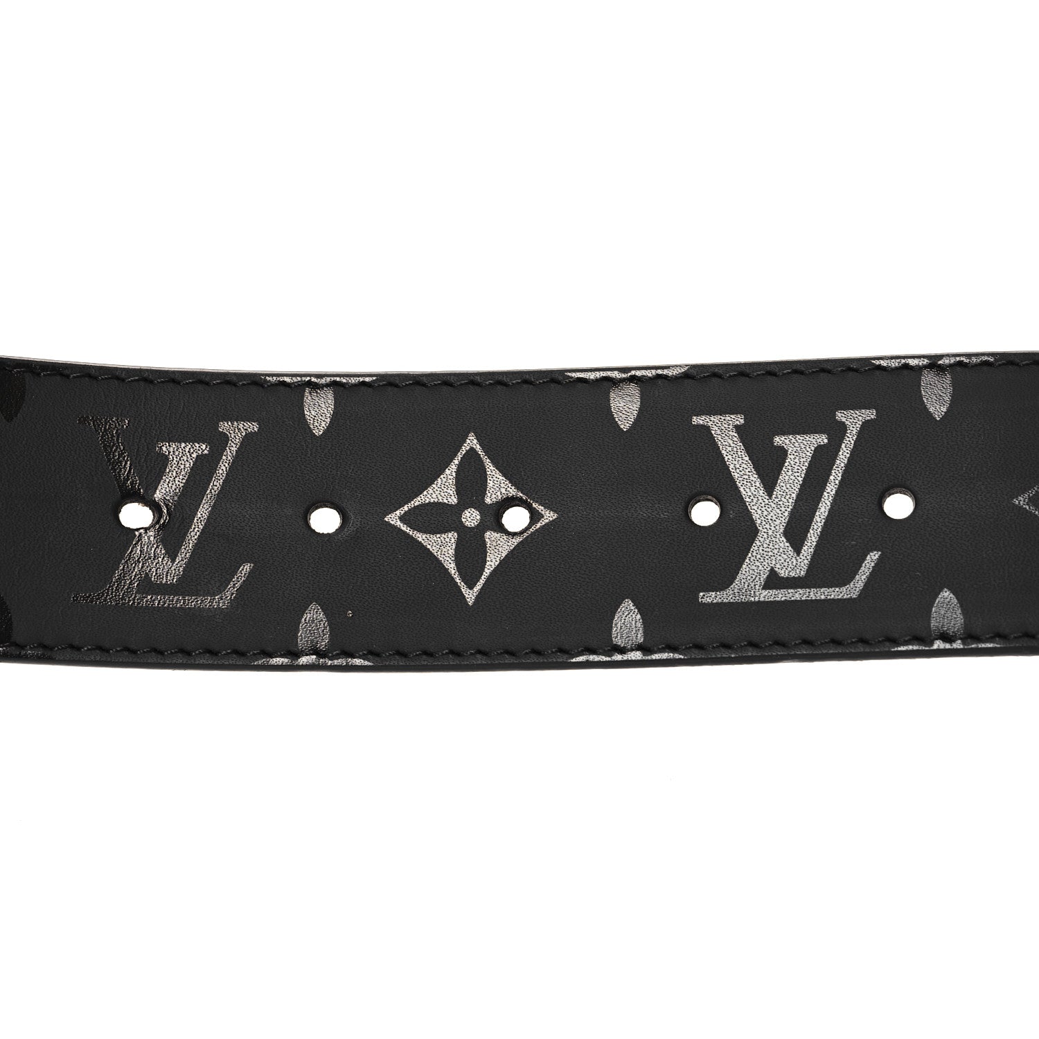 Louis Vuitton Monogram Illusion 40mm LV Initiales Reversible Belt 95 38 Black 3 of 5