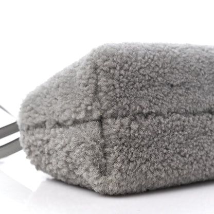 Fendi Sheepskin Vitello King Plexiglass Logo Embroidered Mini By The Way Top Handle Boston Ghiaccio 8 of 9