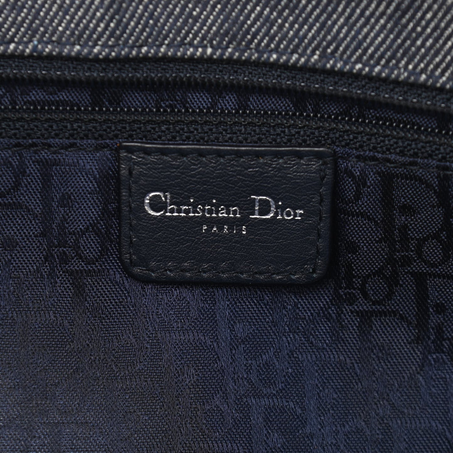 Denim Cannage Lady Dior Shopper Tote Blue