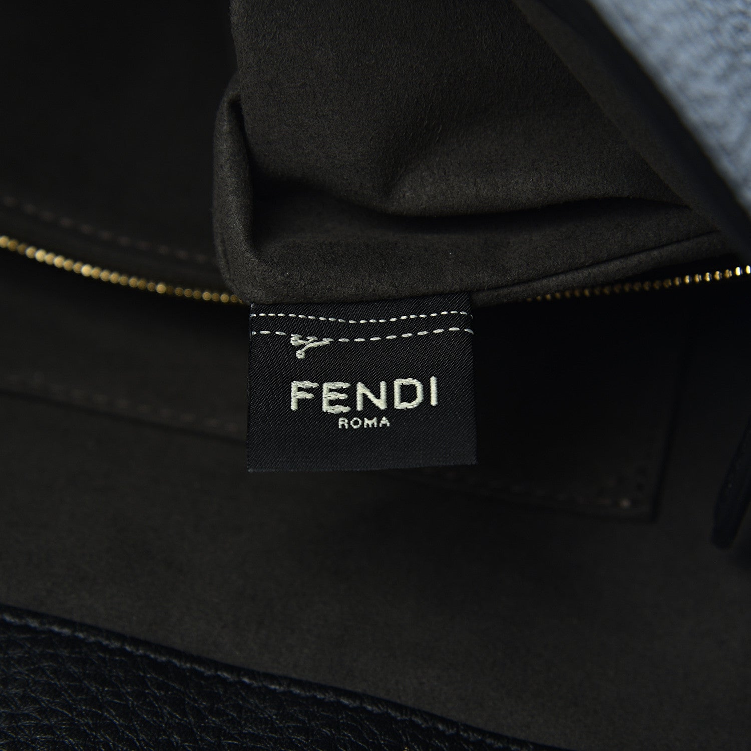 Fendi Cuoio Romano Selleria Medium FF Tote Black 7 of 14