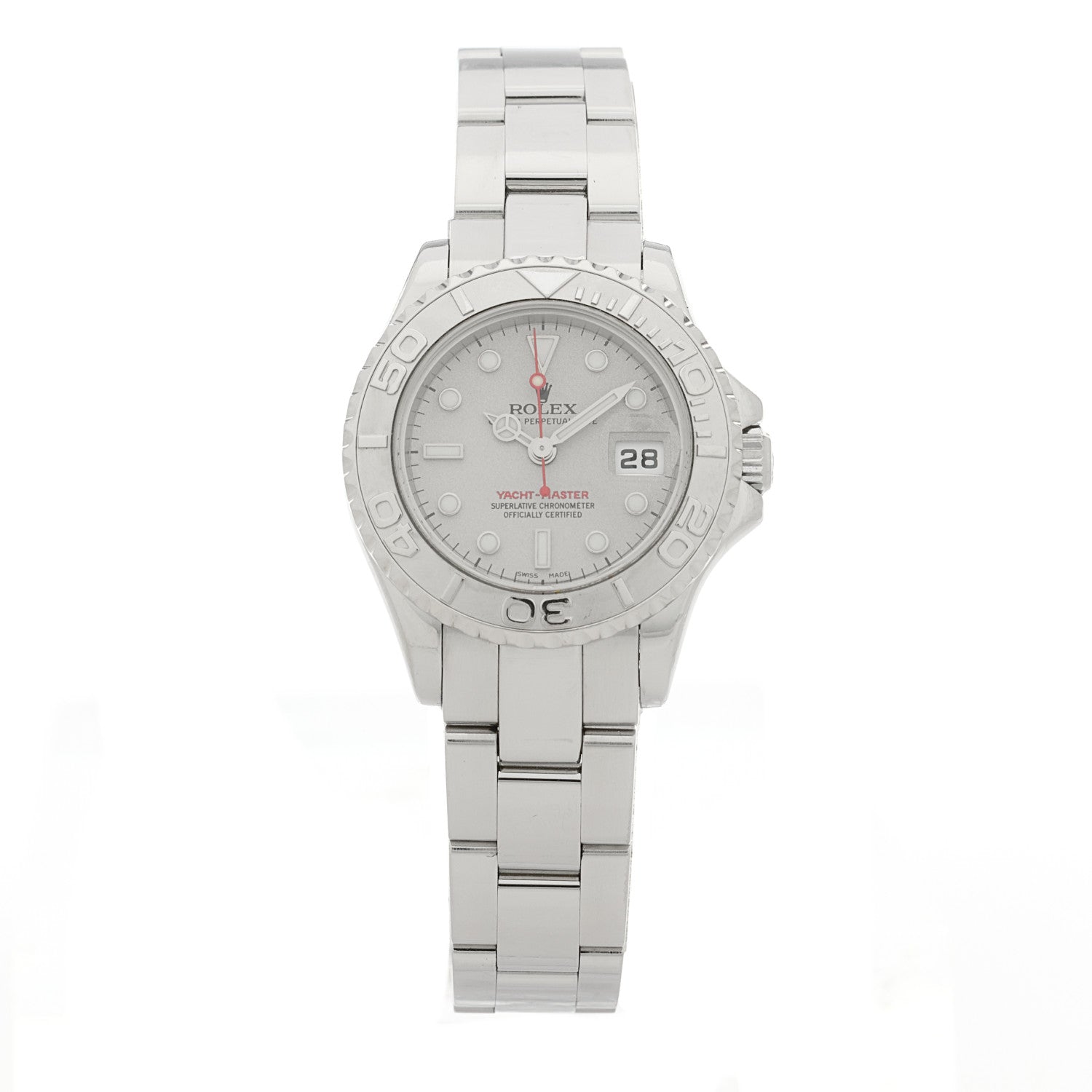 Rolex Stainless Steel Platinum 29mm Yacht-Master Watch Silver 169622 1 of 4