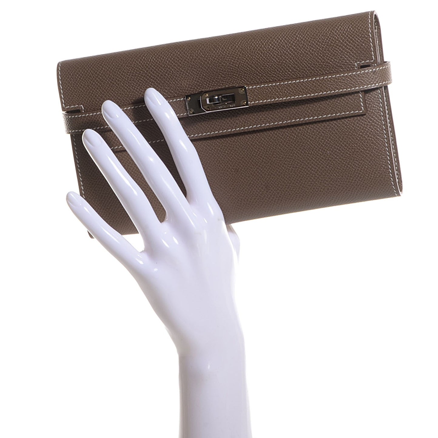 Epsom Kelly Longue Wallet Etoupe