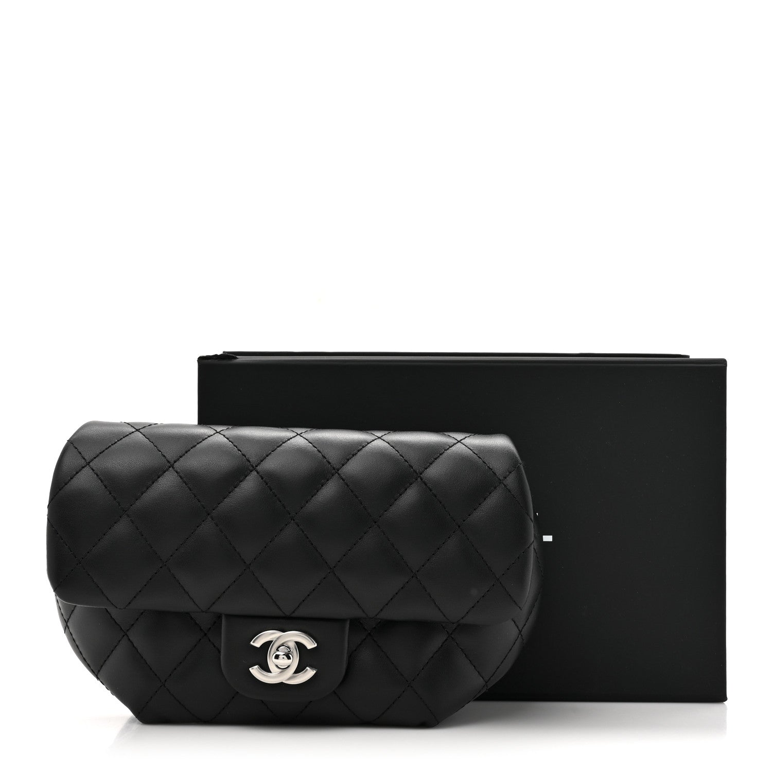 Chanel Calfskin Quilted CC Uniform Flap Belt Bag Black 11 of 11