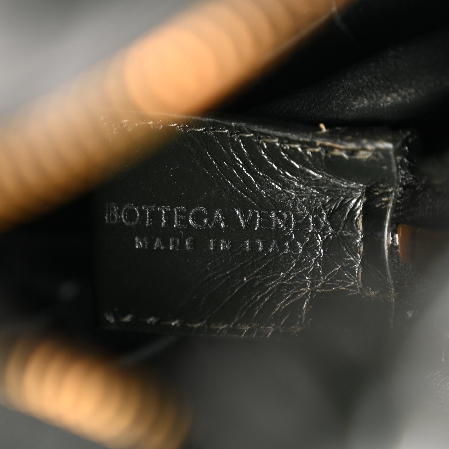 Polished Patent Intrecciato Knot Small Loop Camera Bag Raintree