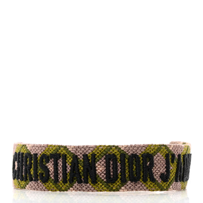 Christian Dior Woven Cotton J'Adior Friendship Bracelet Set Green Pink 2 of 5
