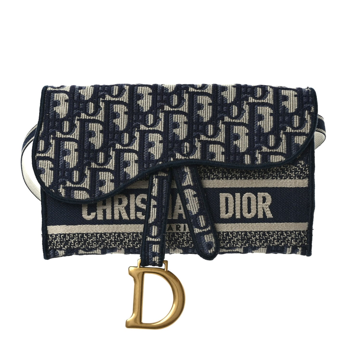 Oblique Slim Saddle Pouch Blue