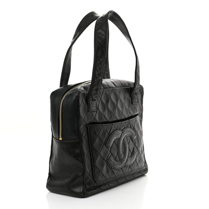 Chanel Lambskin Quilted CC Pocket Tote Black 3 of 11