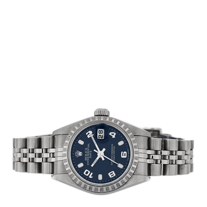 Rolex Stainless Steel 26mm Oyster Perpetual Date Watch Blue 79240 2 of 4