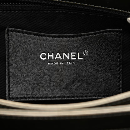 Chanel Metallic Patent Quilted Medium Just Mademoiselle Bowling Bag Silver Degrade 6 of 11