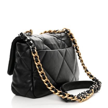 Chanel Lambskin Quilted Medium Chanel 19 Flap Black 3 of 15