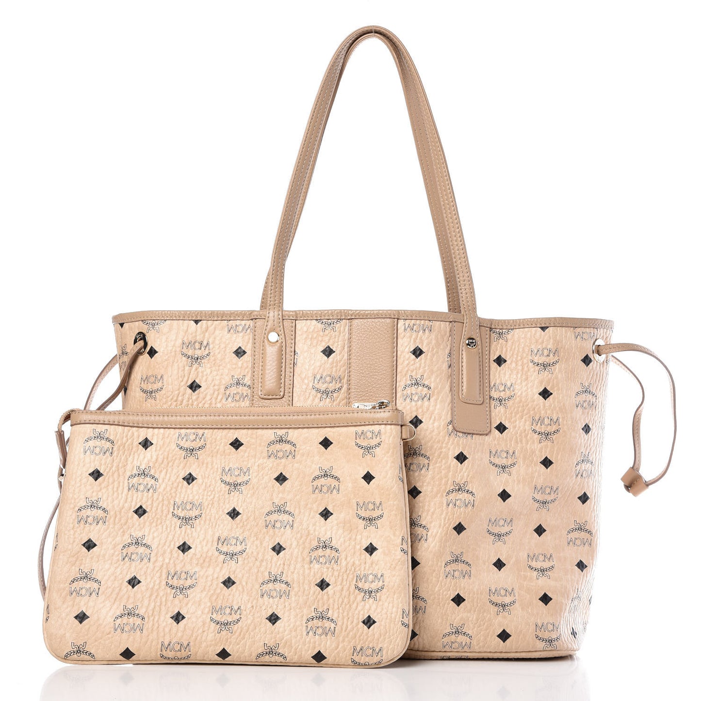 Visetos Medium Liz Reversible Shopper Tote Beige