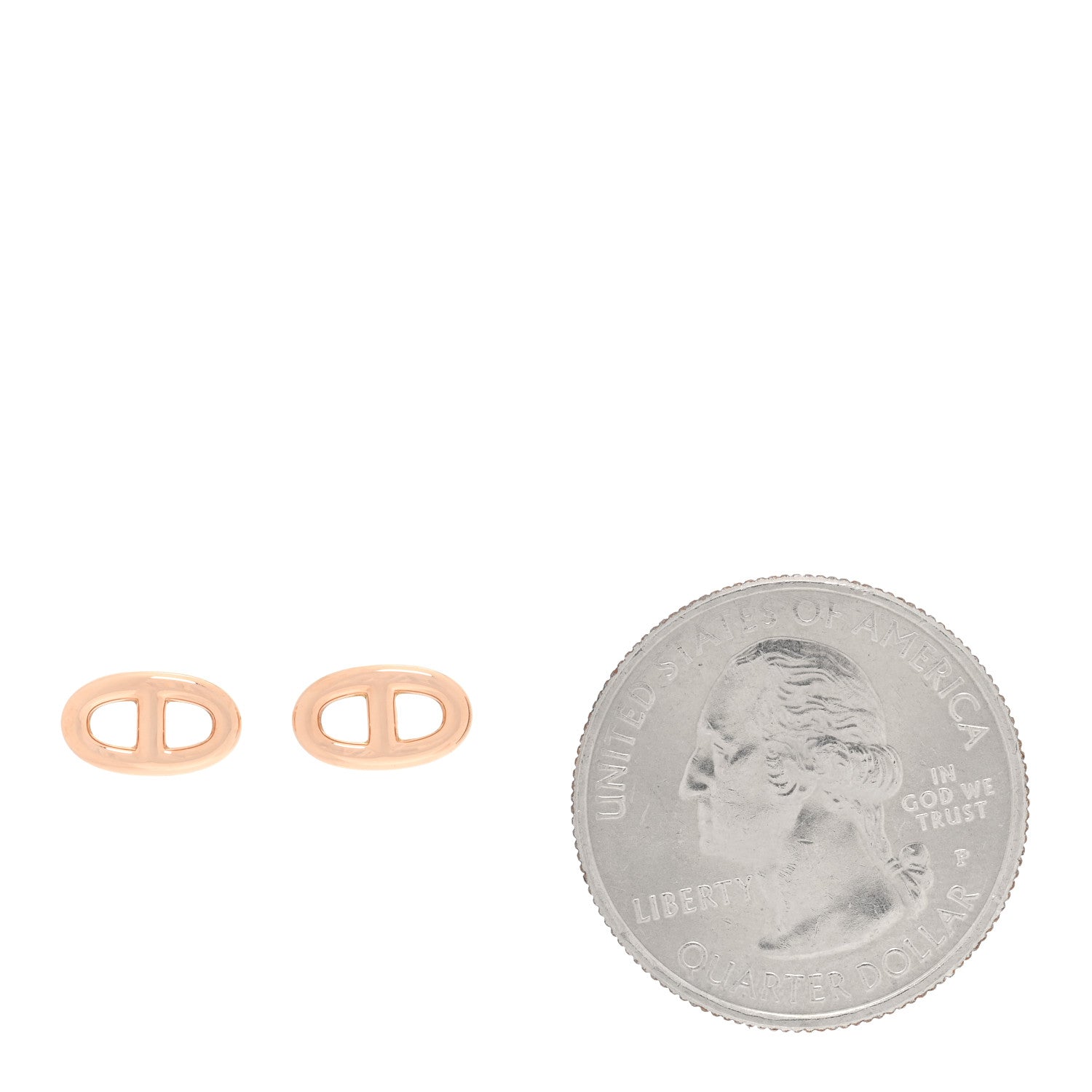 Hermes 18K Rose Gold TPM Farandole Stud Earrings 2 of 5