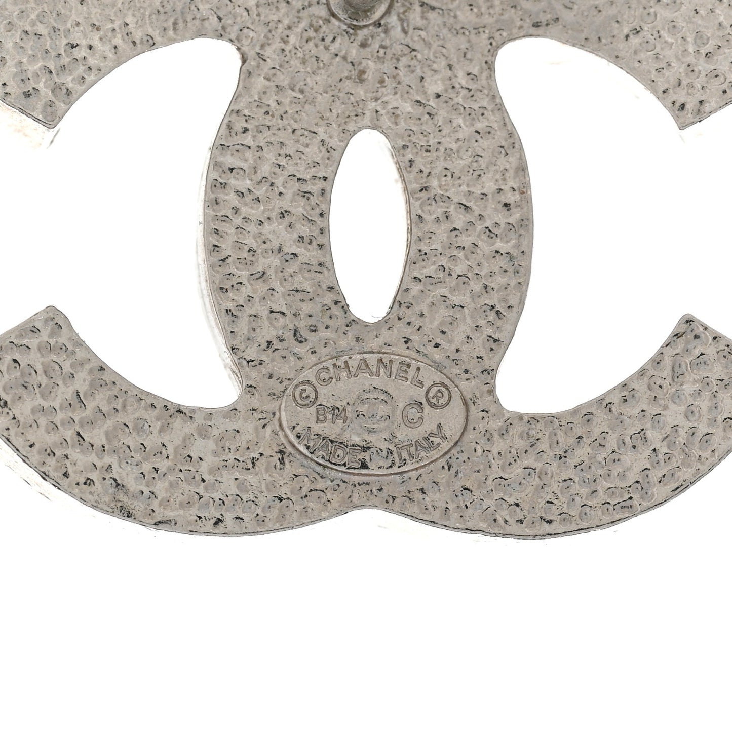 Baguette Crystal CC Earrings Silver