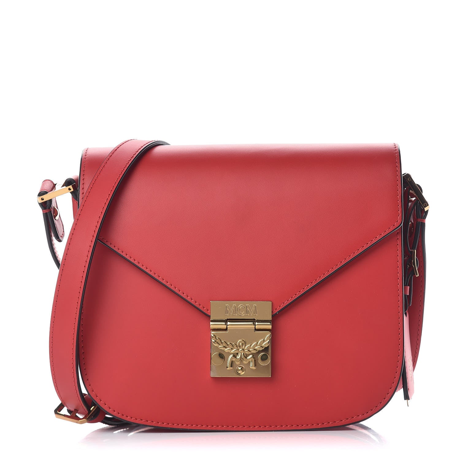 MCM Calfskin Patricia Crossbody Bag Red 1 of 12
