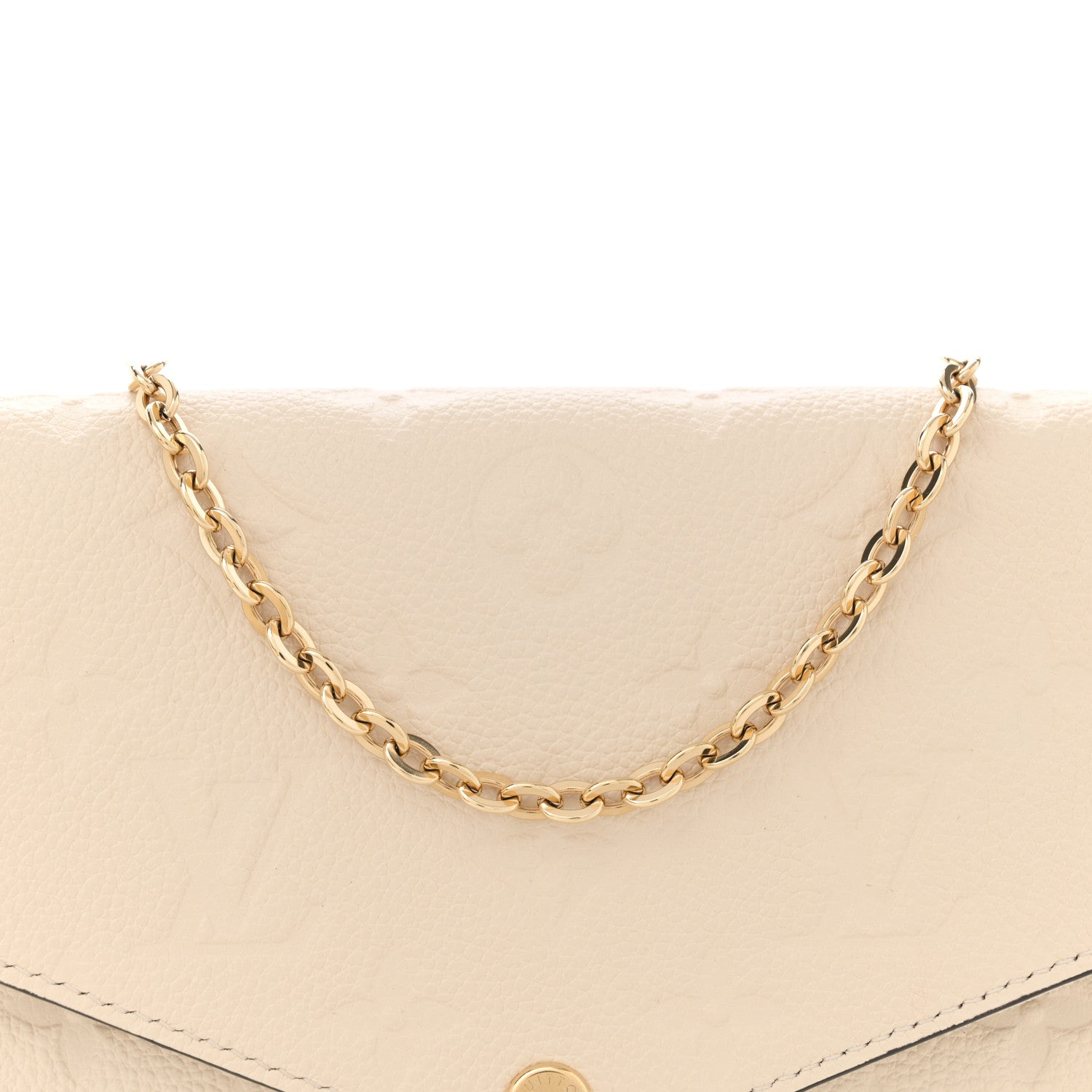 Louis Vuitton Empreinte Pochette Felicie Chain Wallet Cream 8 of 11