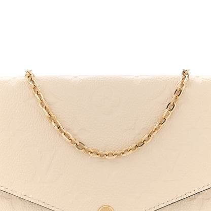 Louis Vuitton Empreinte Pochette Felicie Chain Wallet Cream 8 of 11