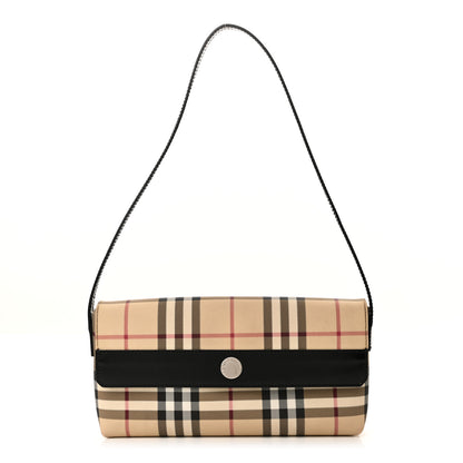 Burberry House Check Flap Shoulder Bag Black 1 of 10