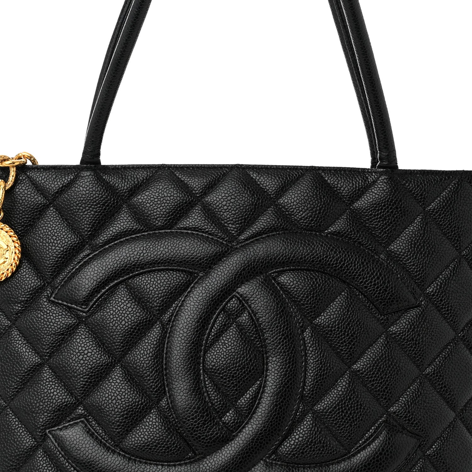 Chanel Caviar Quilted Medallion Tote Black 8 of 12