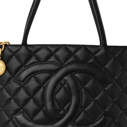 Chanel Caviar Quilted Medallion Tote Black 8 of 12