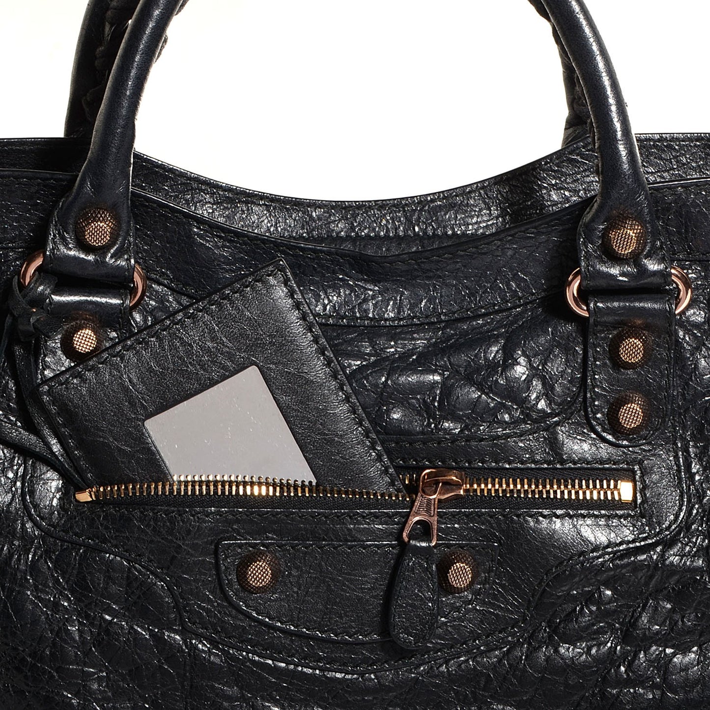 Agneau Giant 12 Rose Gold Hardware City Black