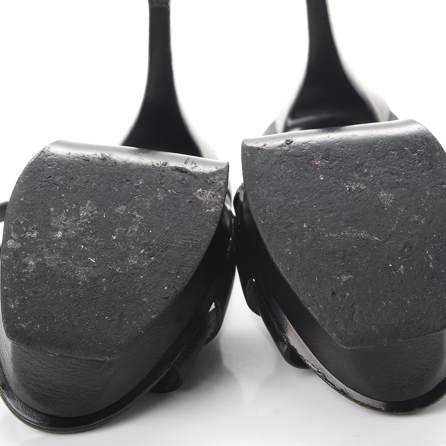 Textured Calfskin Tribute 105 Platform Sandals 36.5 Black