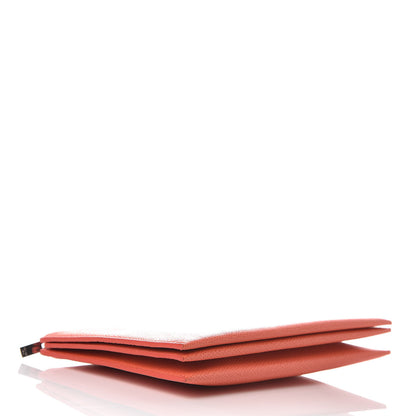 Celine Shiny Grained Calfskin Solo Trio Cosmetic Pouch Coral 4 of 9