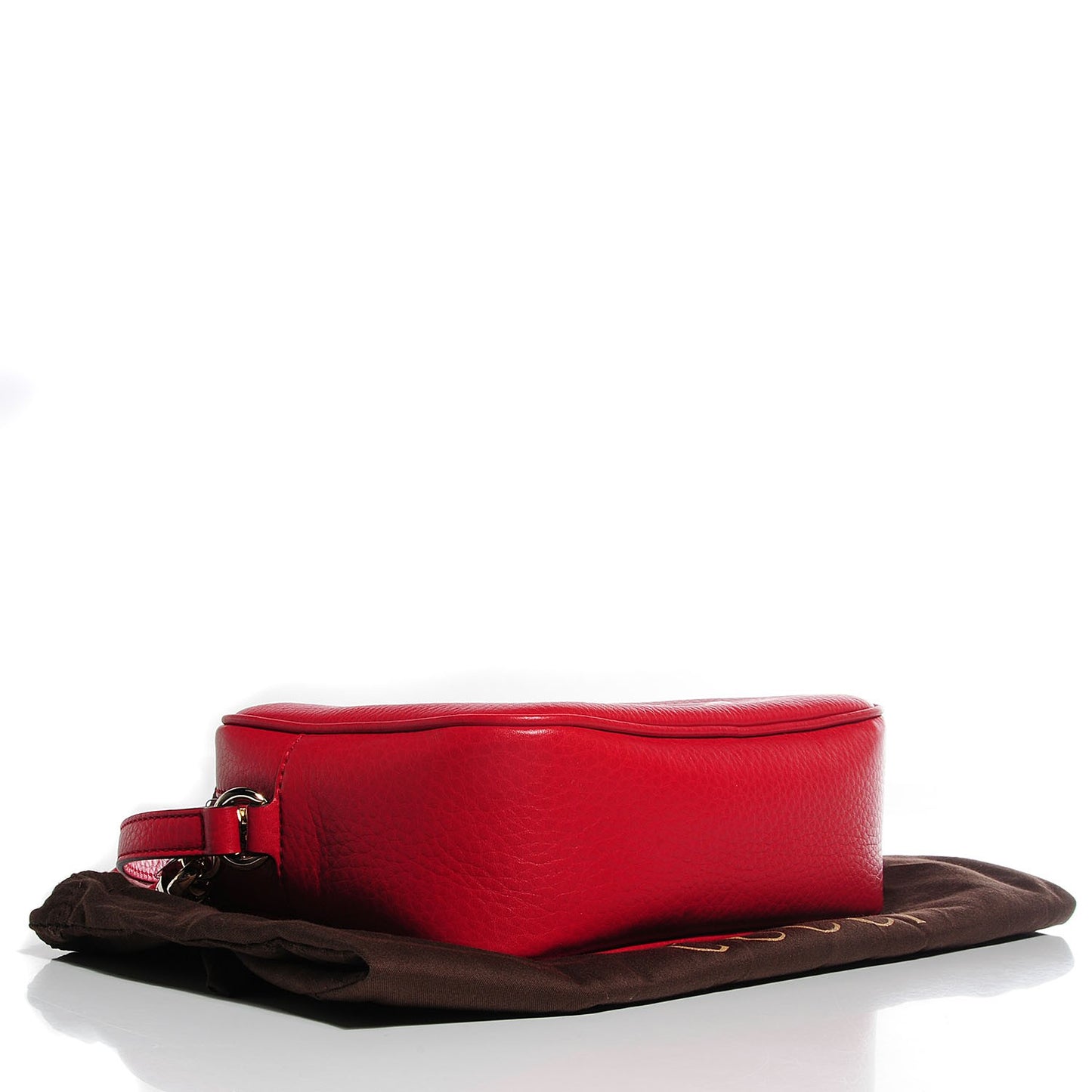 Pebbled Calfskin Small Soho Disco Bag Vibrant Red
