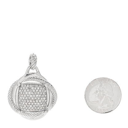 David Yurman Sterling Silver Diamond 32mm Large Infinity Pendant 2 of 4