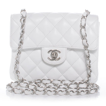 Chanel Caviar Quilted Mini Square Flap White 1 of 8