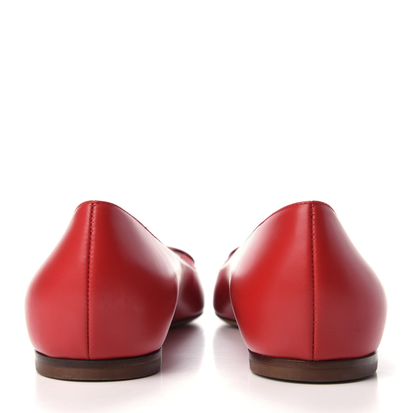 Nappa Vlogo Flats 38.5 Rouge Pur