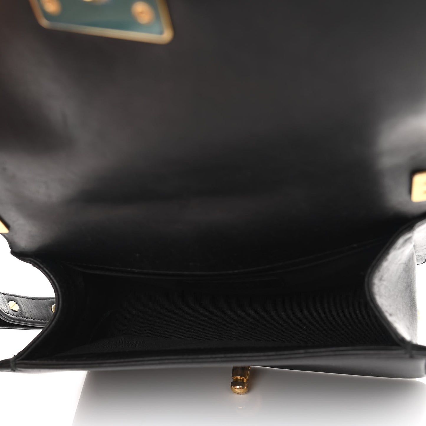 Lambskin Quilted Small Boy Flap Black
