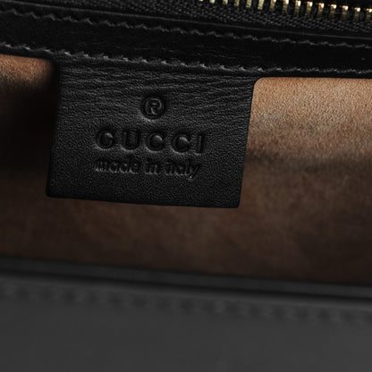 Gucci Calfskin Medium Sylvie Top Handle Bag Black 6 of 7