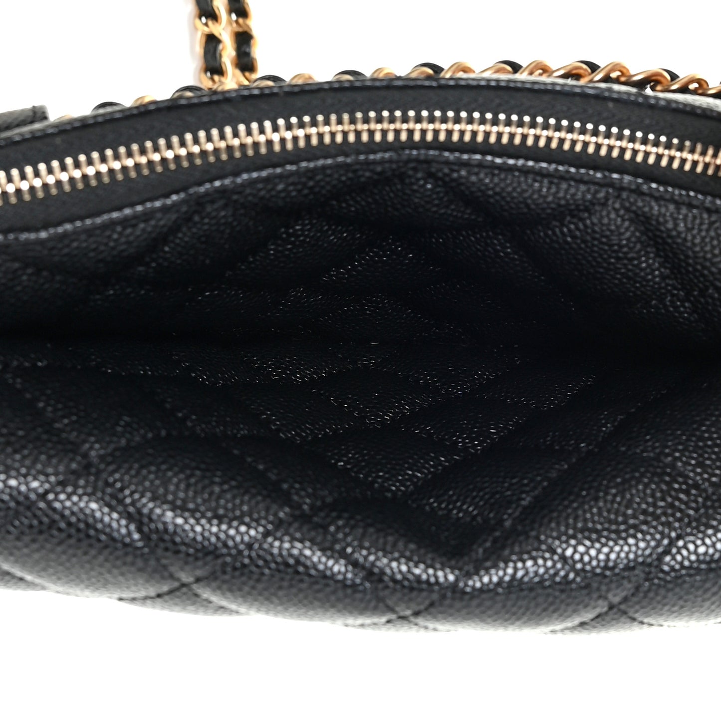 Shiny Caviar Pick Me Up Flap Belt Bag Black