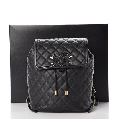 Chanel Caviar Quilted Filigree Backpack Black 8 of 8