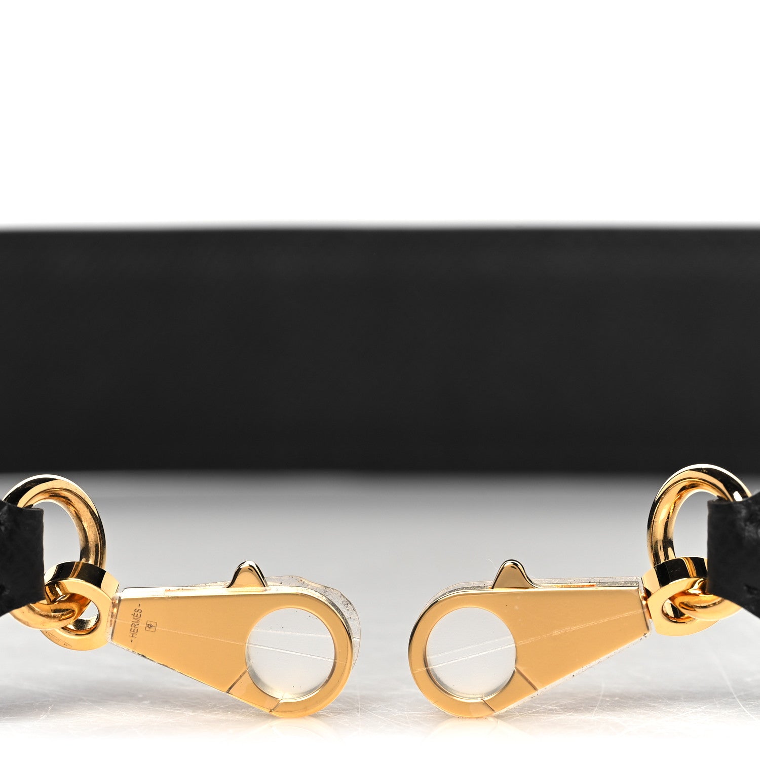 Hermes Epsom 40mm Hexagone Tressage Shoulder Strap Black Craie Gold 3 of 6