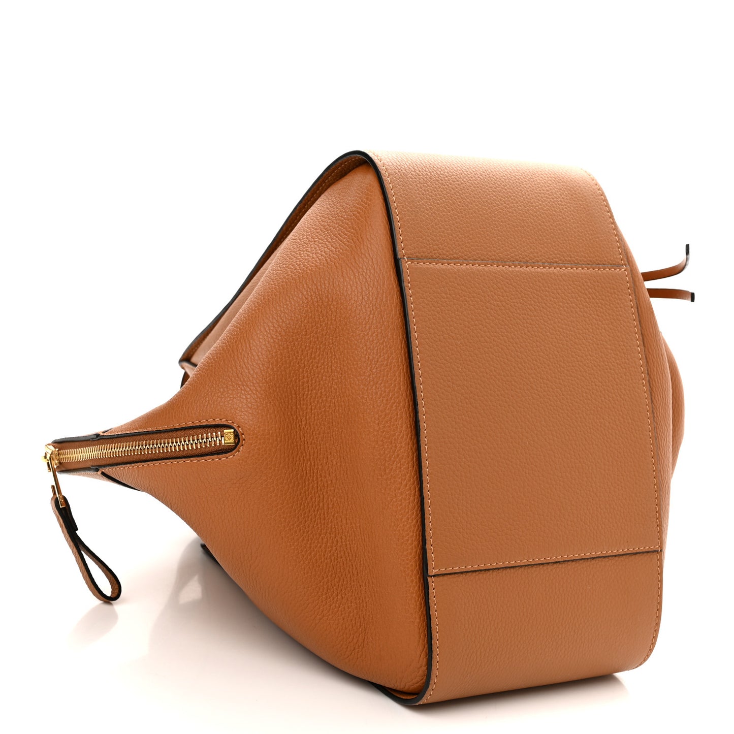 Grained Calfskin Small Hammock Shoulder Bag Tan