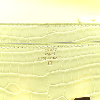 Hermes Matte Alligator Constance Long Wallet To Go Jaune Bourgeon 6 of 11