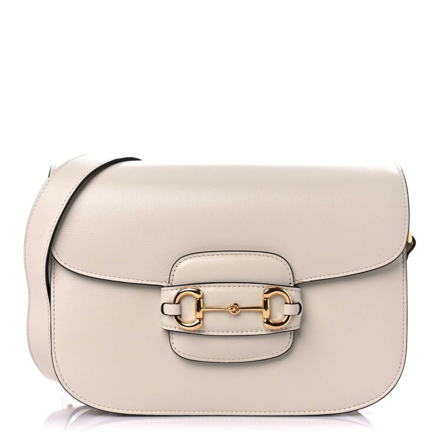 Azalea Calfskin Horsebit 1955 Shoulder Bag Mystic White