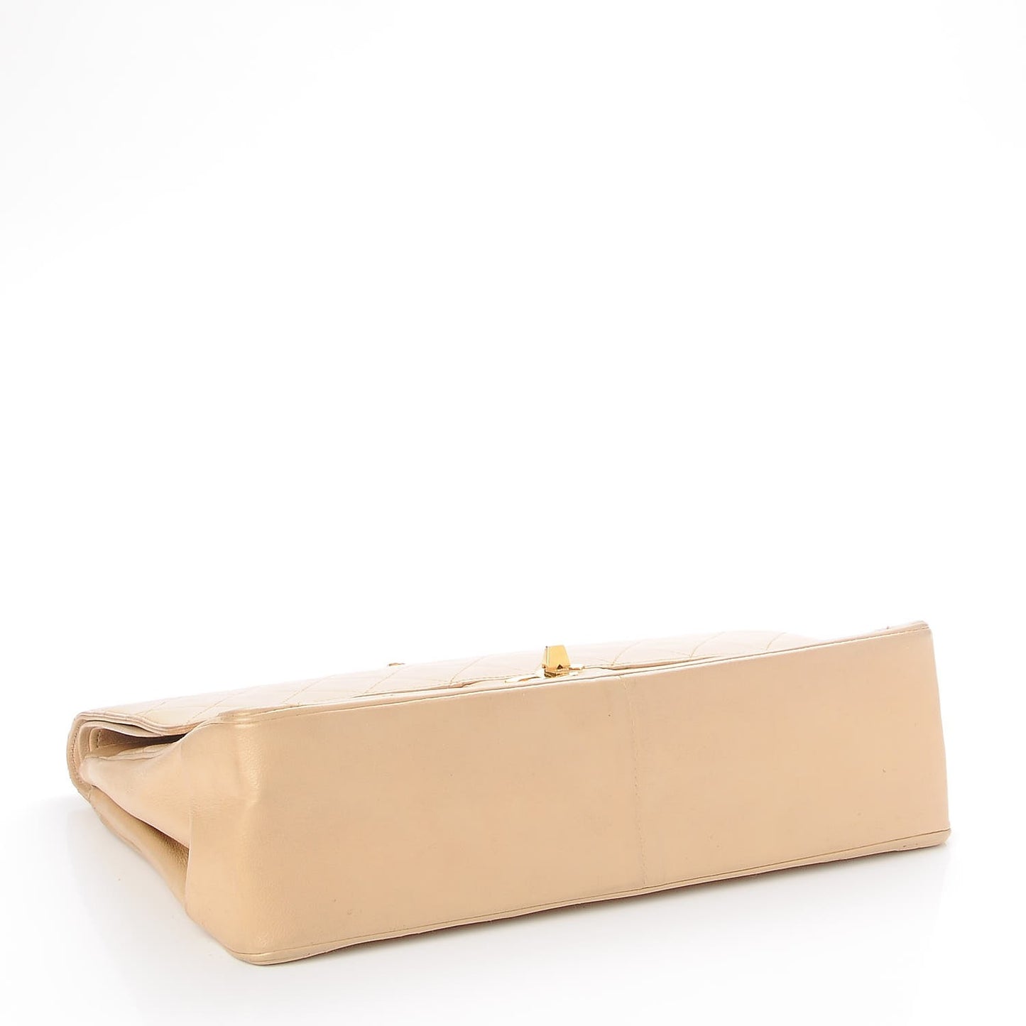 Lambskin Quilted Medium Bijoux Chain Double Flap Beige