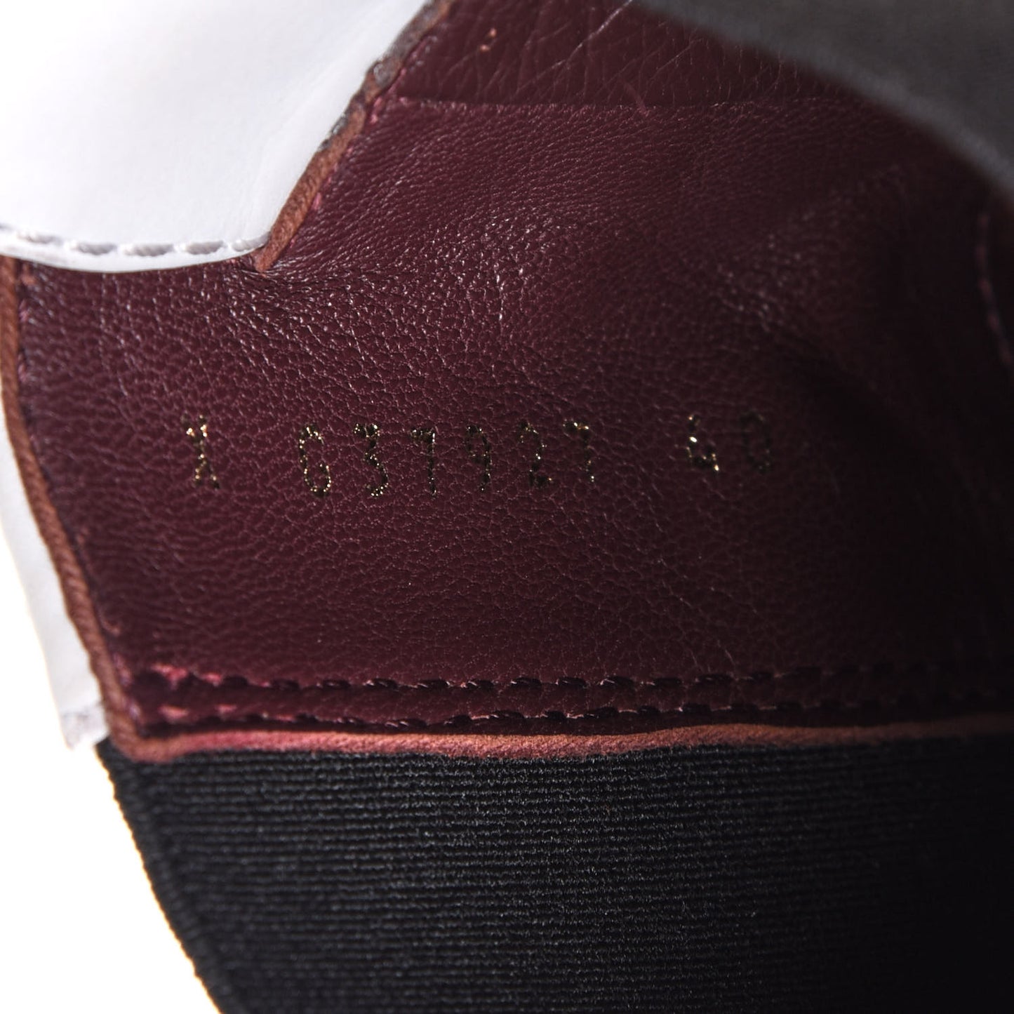 Calfskin Cap Toe CC Ankle Boots 40 White Black