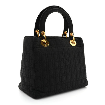 Christian Dior Nylon Cannage Medium Lady Dior Black 2 of 9