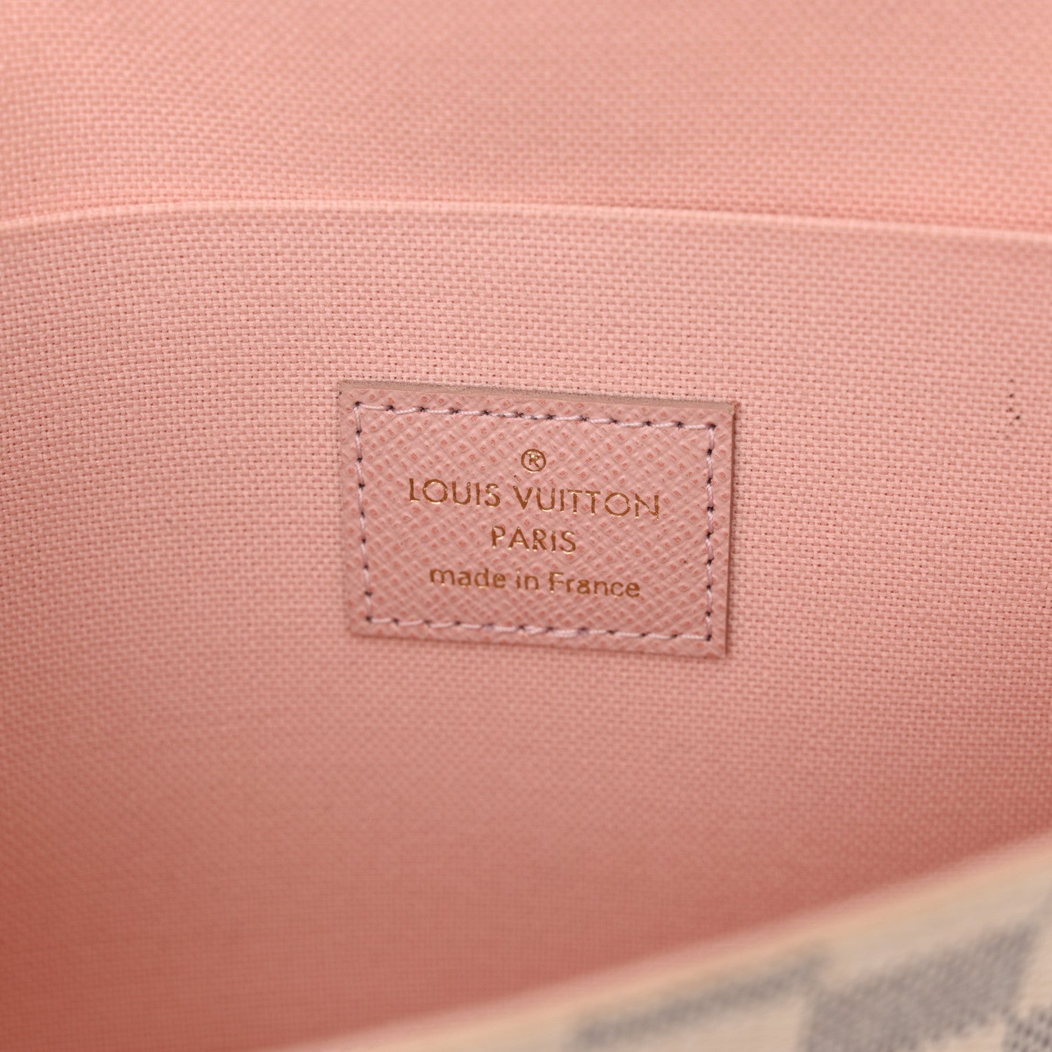 Louis Vuitton Damier Azur Pochette Felicie Chain Wallet Rose Ballerine 7 of 11