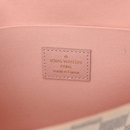 Louis Vuitton Damier Azur Pochette Felicie Chain Wallet Rose Ballerine 7 of 11