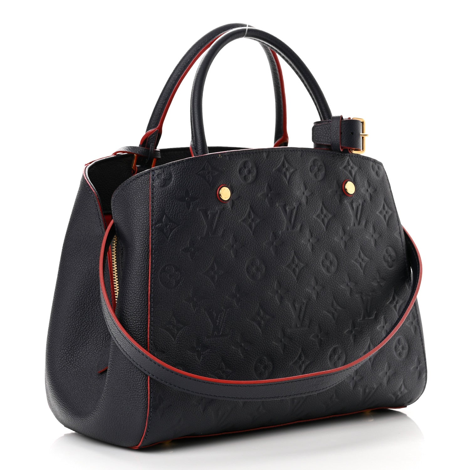 Louis Vuitton Empreinte Montaigne MM Marine Rouge 3 of 8