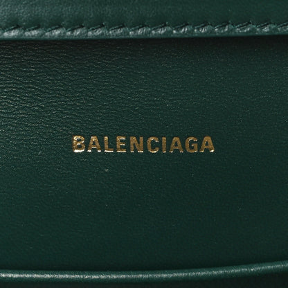 Balenciaga Shiny Calfskin Crocodile Embossed Small Hourglass Evening Chain Bag Forest Green 6 of 8